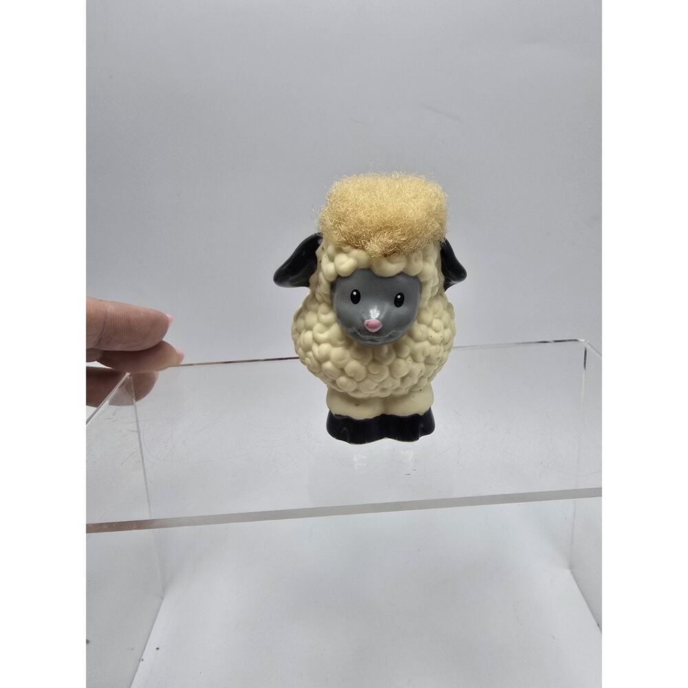 Mattel Fisher Price Little People Touch 'N Feel Hair White Sheep Lamb 2005 Farm